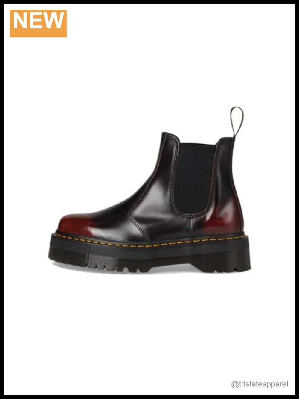 Dr. Martens 2976 Quad Chelsea Boots Leather Platform Ankle Boots